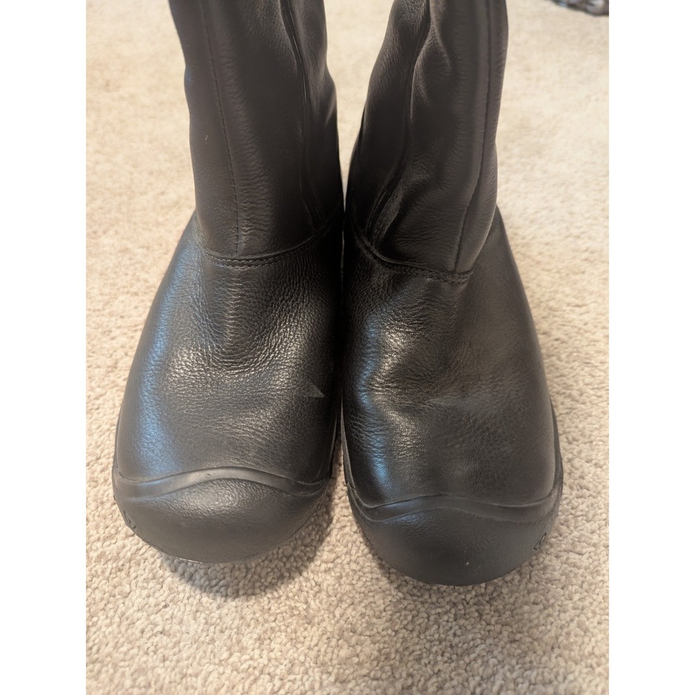 KEEN Dry Women's Black Leather Tall Boots Size 6.5 - Picture 3 of 9